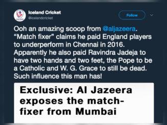 Iceland Cricket trolls Al Jazeera match-fixing sting video India Sri Lanka Australia Test Match Pitch Fixing Cricket Batting