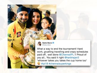 You were right whoever takes you wins IPL: Harbhajan Singh wife Geeta Basra Chennai Super Kings CSK IPL 2018 Hinaya Heer