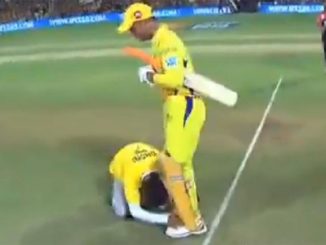 Fan invades field to touch MS Dhoni's feet, 3rd time in 15 days