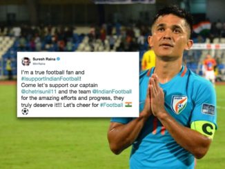 Suresh Raina shares Sunil Chhetri's video, urges fans to support Indian football team