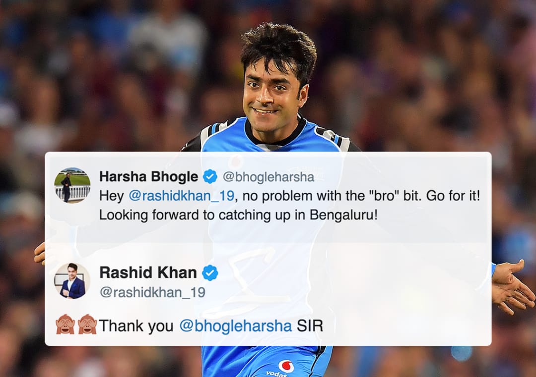 Rashid Khan calls Harsha Bhogle 'SIR' after earlier terming him as 'bro' #RashidKhan #HarshaBhogle #India #Afghanistan