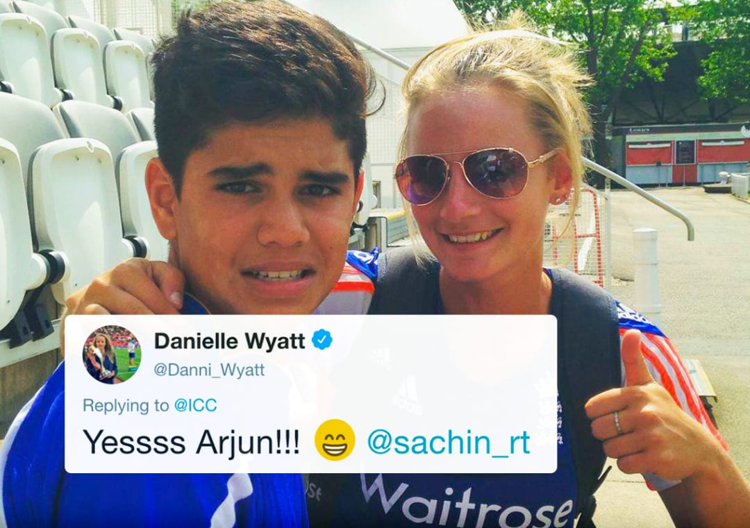Danielle Wyatt congratulates 'mate' Arjun Tendulkar #DanielleWyatt #ArjunTendulkar #England #India