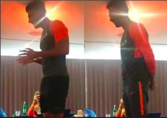 Team India newcomers asked to stand on chair and give speech #Cricket #India #England #INDvENG #ENGvIND #KrunalPandya #DeepakChahar