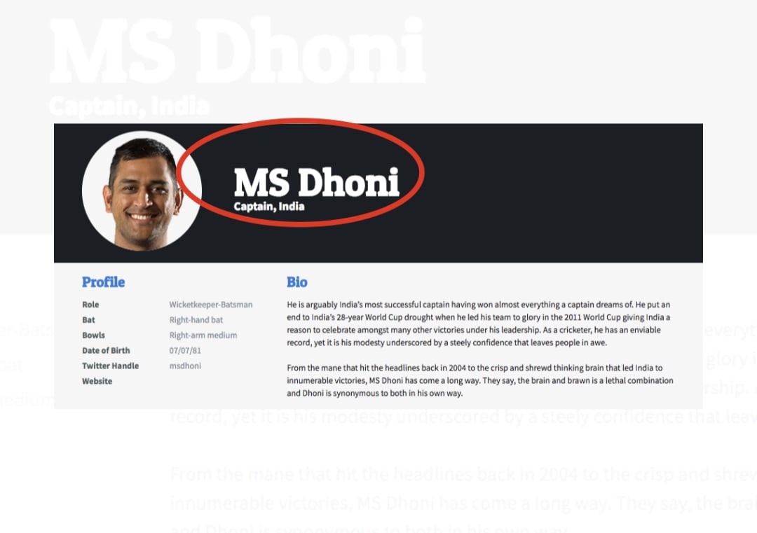 BCCI website still shows former captain MS Dhoni as captain #Cricket #India #England #INDvENG #MSDhoni #BCCI