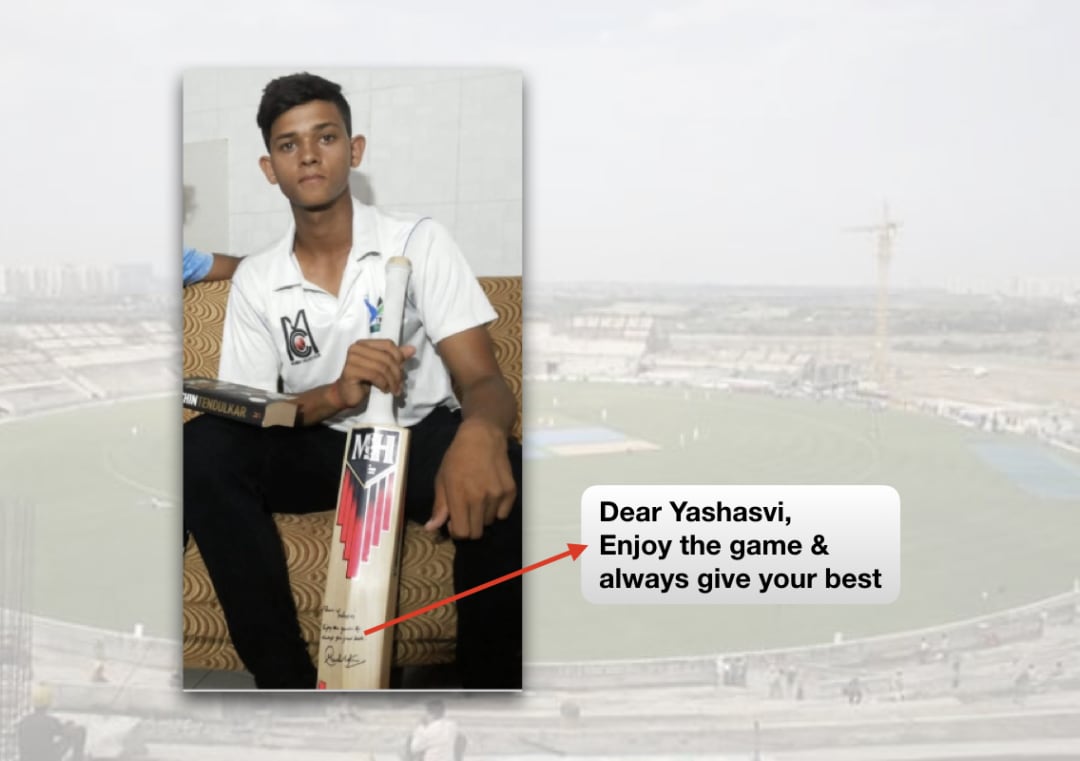 Sachin Tendulkar gifts bat to son's roommate ahead of India U-19 tour #Cricket #India #SachinTendulkar #ArjunTendulkar #YashasviJaiswal 