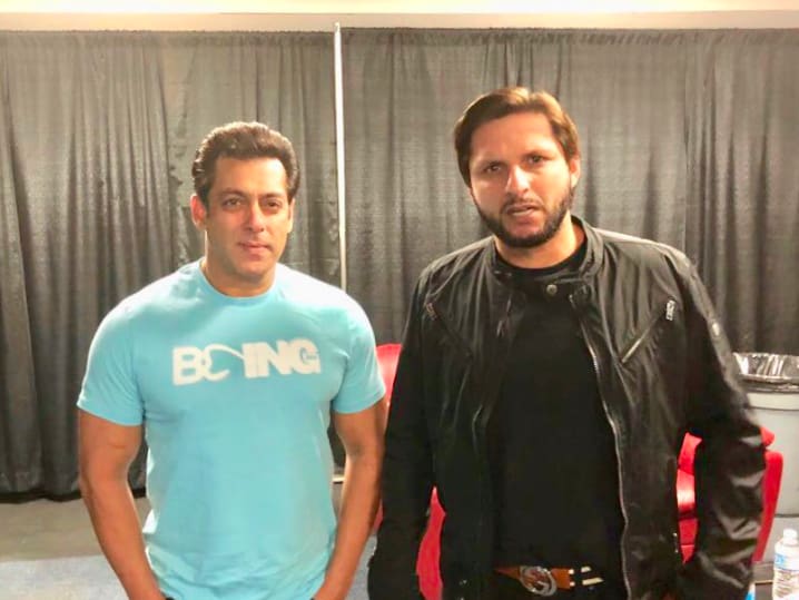 Shahid Afridi posts photos after meeting Salman Khan in Canada #Cricket #Pakistan #ShahidAfridi #SalmanKhan #Canada #India #Bollywood