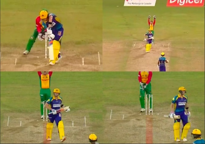 Steve Smith walks before being given out LBW on CPL debut #Cricket #Australia #SteveSmith #CPL #CPL2018 #Australia