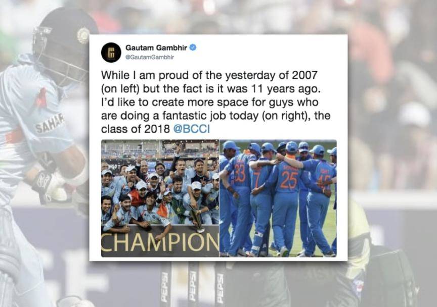 Gautam Gambhir hails current Team India while recalling 2007 World Cup T20 victory #Cricket #India #Pakistan #INDvPAK #INDvsPAK #PAKvIND #PAKvsIND #AsiaCup #AsiaCup2018 #GautamGambhir #WorldCup #T20