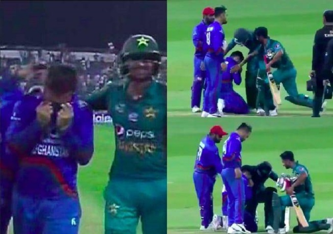 Aftab Alam cries after last-over loss, Shoaib Malik consoles him #Cricket #Afghanistan #Pakistan #AFGvPAK #AFGvsPAK #PAKvAFG #PAKvsAFG #AsiaCup #AsiaCup2018 #AftabAlam #ShoaibMalik
