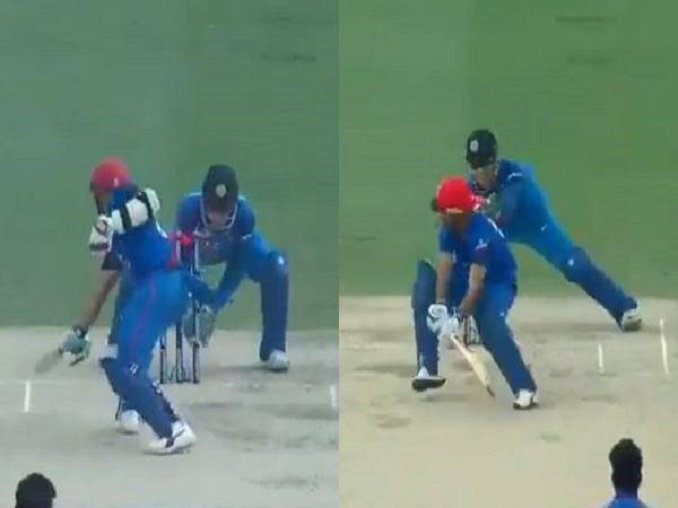 MS Dhoni effected 2 stumpings in his 200th match as ODI captain #MSDhoni #Cricket #India #Afghanistan #INDvAFG #AFGvIND #INDvsAFG #AFGvsIND #JavedAhmadi #HashmatullahShahidi