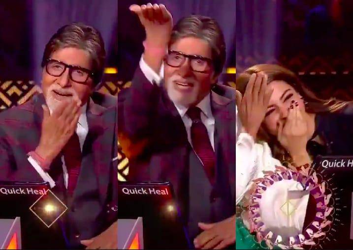 Amitabh Bachchan teases Anushka Sharma, copies Virat Kohli's 'flying kiss' on KBC #Cricket #India #AmitabhBachchan #AnushkaSharma #ViratKohli #KBC