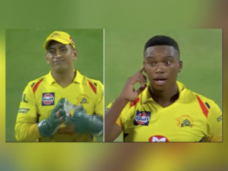 MS Dhoni smiles as Lungi Ngidi convinces for DRS of R Ashwin's wicket CSK vs KXIP Chennai Super Kings vs Kings XI Punjab IPL