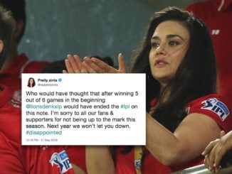 Preity Zinta apologises as KXIP fail to qualify for playoffs Kings XI Punjab KXIP IPL 2018 Indian Premier League