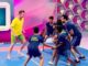 Irfan Pathan, Brett Lee take part in kabaddi match IPL 2018 Indian Premier League CSK vs SRH Chennai Super Kings vs Sunrisers