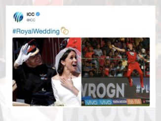 ICC Trolling royal couple AB de Villiers Catch Wife Girlfriend Royal Challengers Bangalore RCB IPL 2018 Indian Premier League