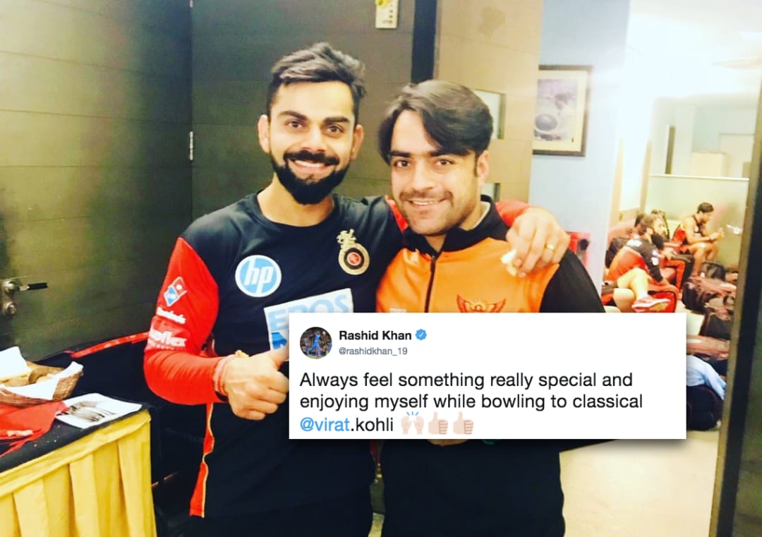 Rashid Khan Virat Kohli Sunrisers Hyderabad SRH IPL 2018 Indian Premier League Royal Challengers Bangalore RCB HD Wallpaper