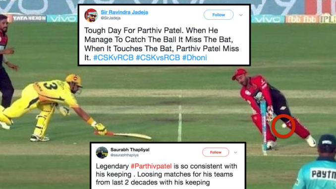 Parthiv Patel Trolled for missing catch and run-out chances