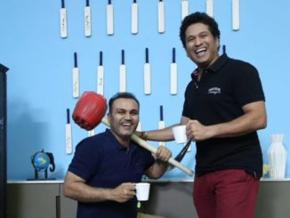 With God best to be at his feet: Virender Sehwag on picture with Sachin Tendulkar #VirenderSehwag #SachinTendulkar #Cricket #India