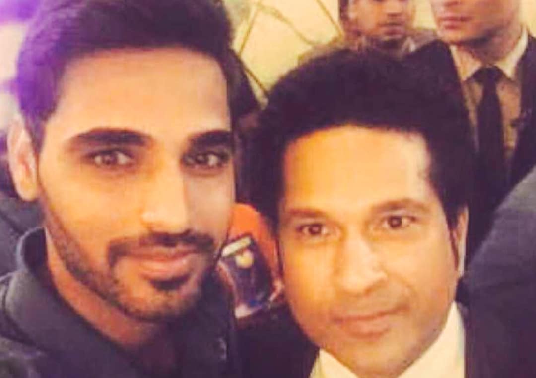 Kept staring at Sachin Tendulkar when I first saw him: Bhuvneshwar Kumar #SachinTendulkar #BhuvneshwarKumar #Cricket #India