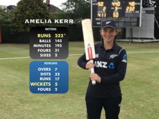 Amelia Kerr 1st cricketer to hit 200 runs, take 5 wickets in an ODI #AmeliaKerr #NewZealand #Cricket #Ireland