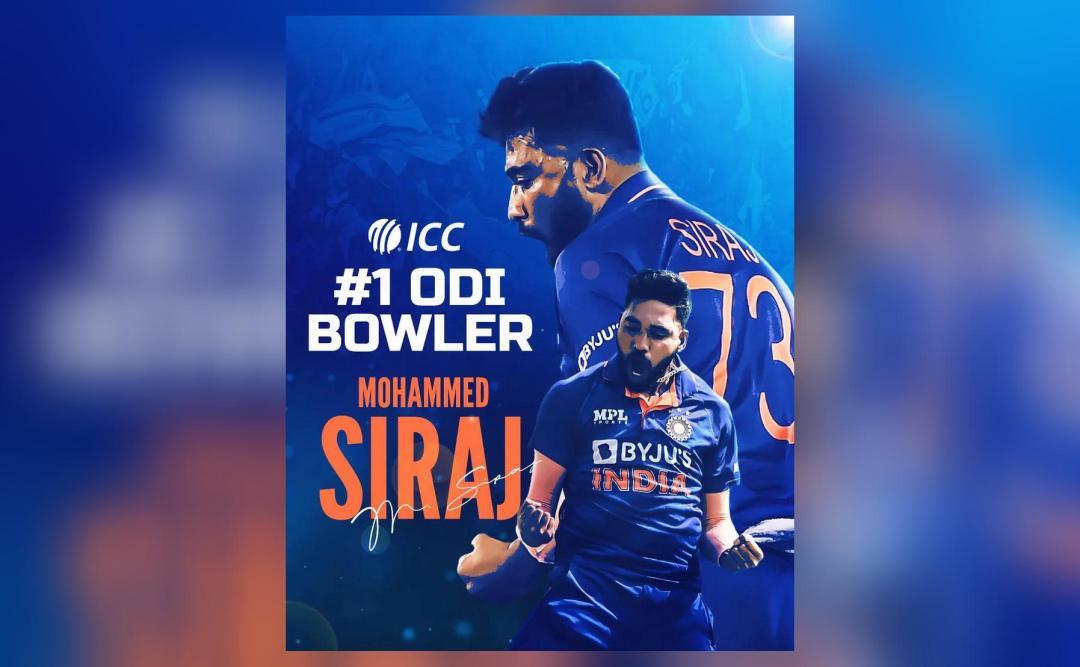 India’s Mohammed Siraj becomes world number one ODI bowler